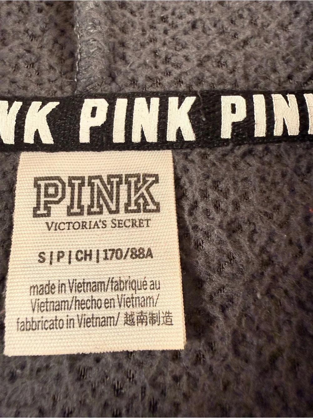 PINK Victoria's Secret Men's Dark Gray Sherpa Zip Hoodie 331